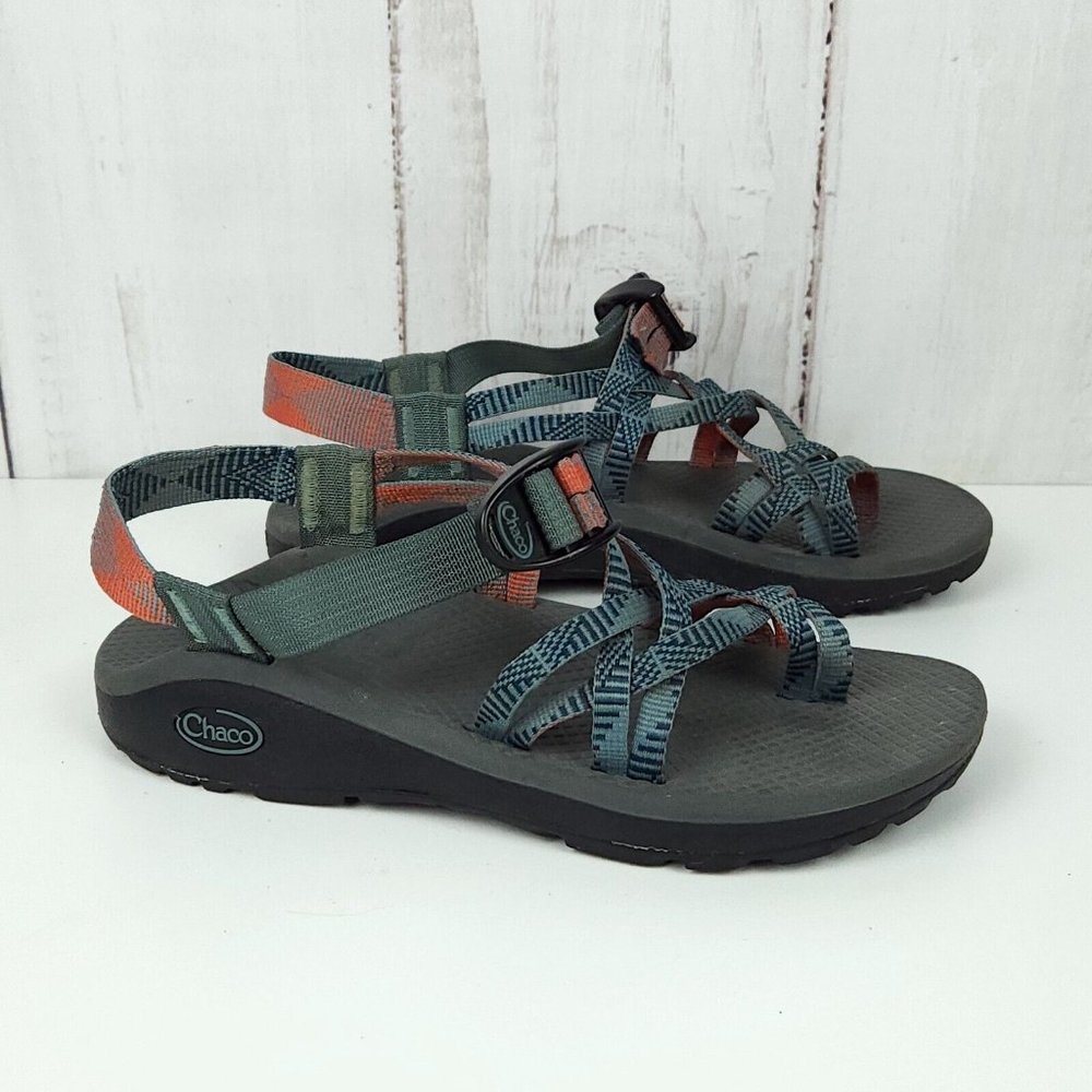 Chaco ZX2 Women's Size 7 Medium Hiking Comfort Outdoor Sandals Teal & Orange